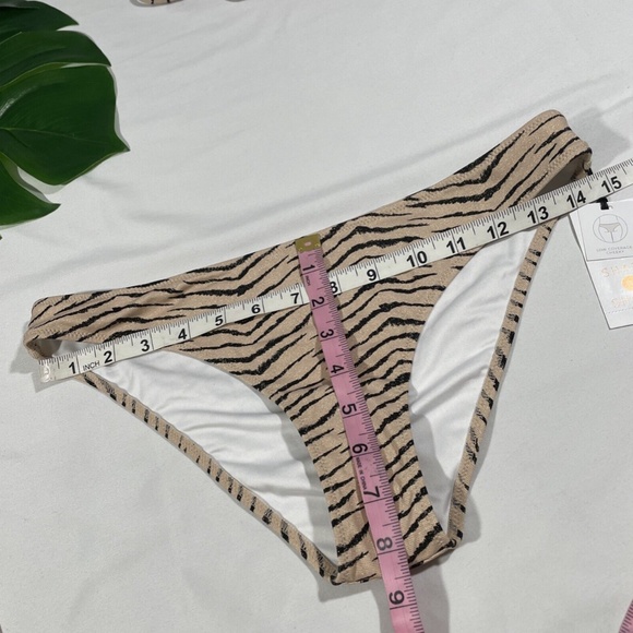 NWT Shade‎ & Shore [ 32B ] Bikini Top + Cheeky Bottom [ Small ] Animal Lurex - Picture 4 of 12